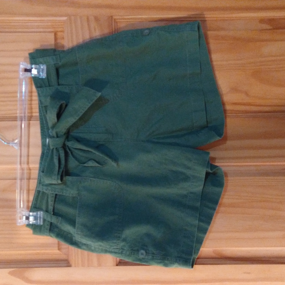 M. K. M Green Shorts with belt